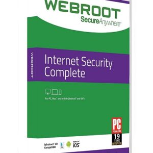 Webroot Secure Anywhere Internet Security Complete 1 Device 1 Year